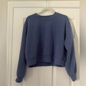 Lululemon Perfectly Oversized Cropped Crew size 8 Blue